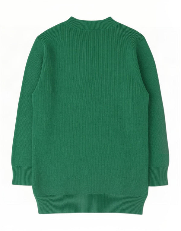 Marks & Spencer Langer Damen-Pullover mit V-Ausschnitt, Gr. 10, Größe S, Grün