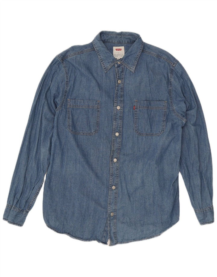 Levi's Herren-Jeanshemd, große blaue Baumwolle
