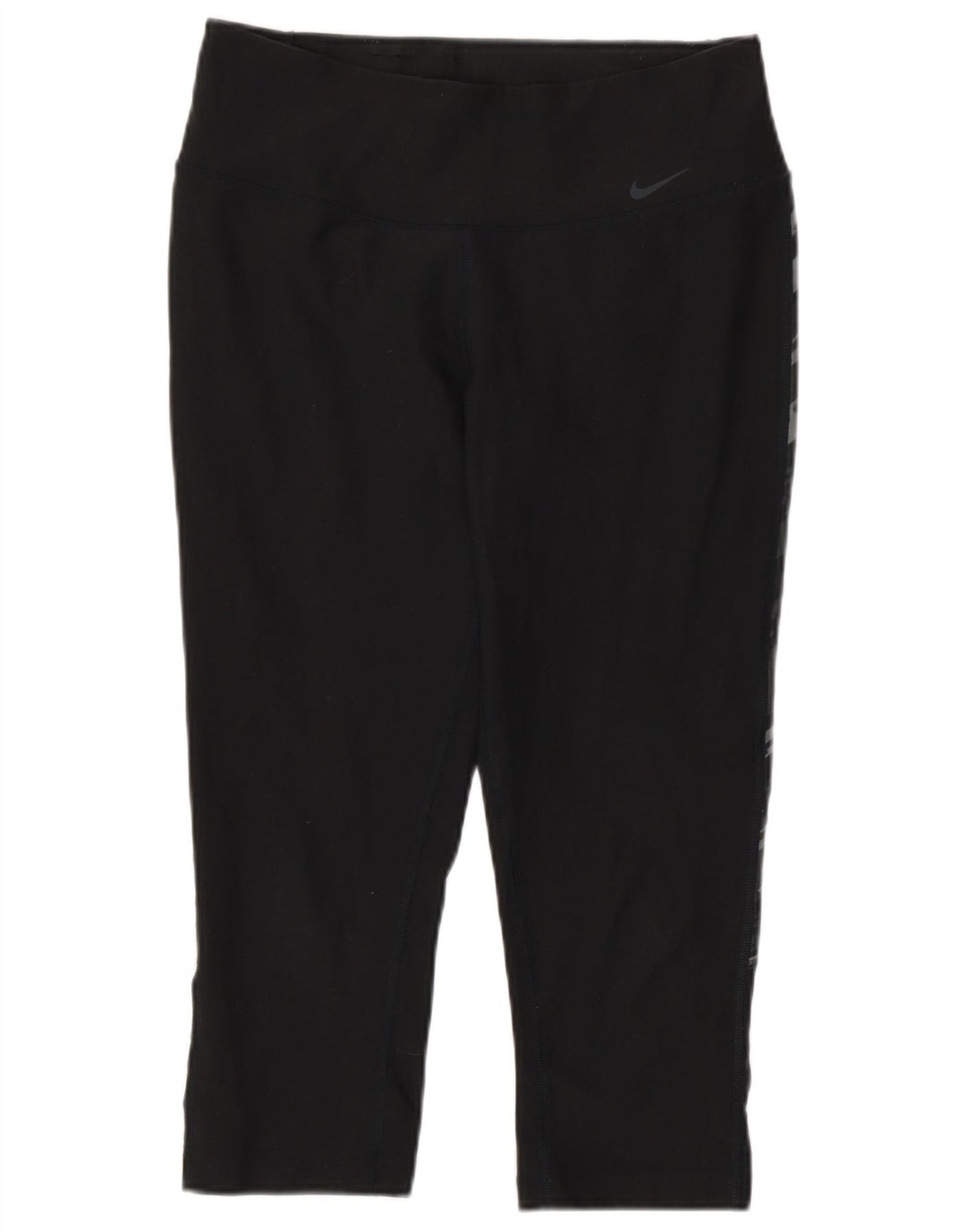 Nike Damen Dri Fit Capri Leggings UK 10 Small Schwarz Camouflage Polyester