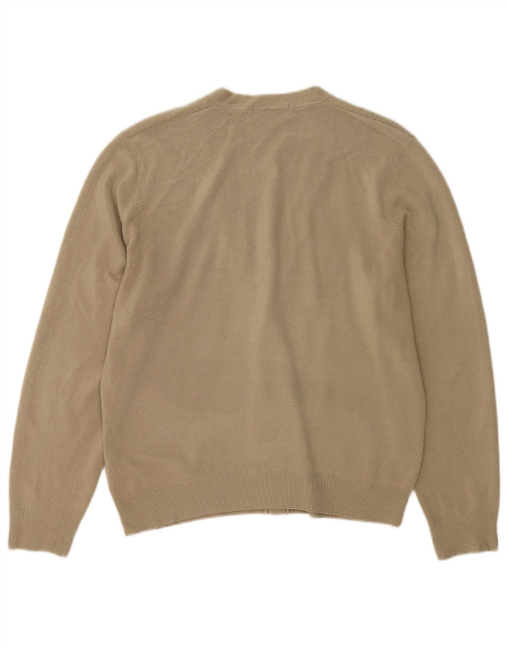 Marks & Spencer Herren Blue Harbor Cardigan Pullover Small Beige Acryl
