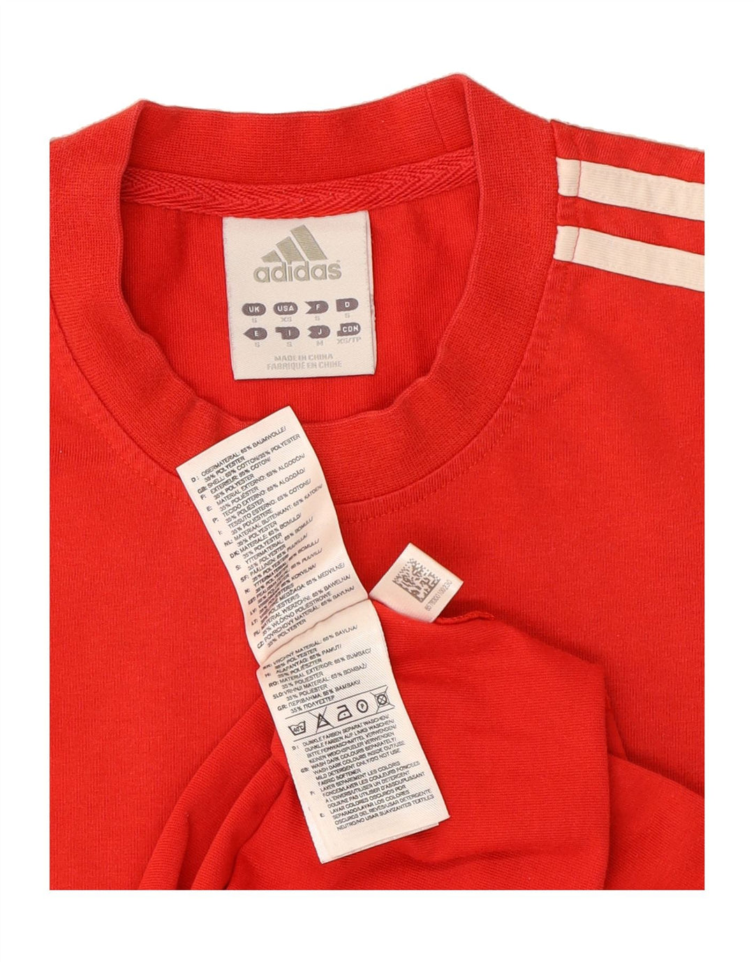 ADIDAS Mens T-Shirt Top Small Red Cotton Vintage Adidas and Second-Hand Adidas from Messina Hembry 