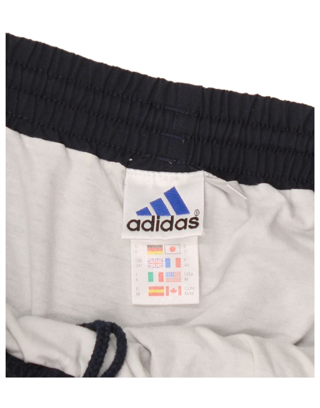 ADIDAS Mens Sport Shorts Large Navy Blue Polyester Vintage Adidas and Second-Hand Adidas from Messina Hembry 
