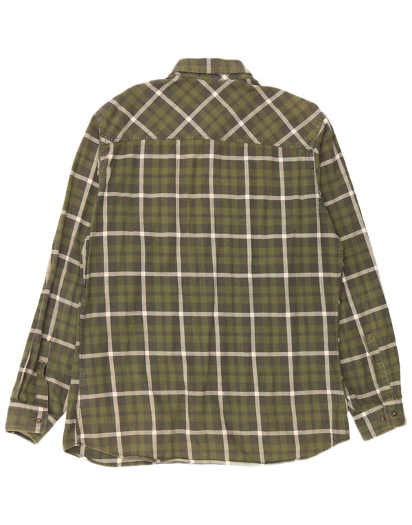 Marlboro Classics Herren-Flanellhemd XL, grün kariert, Baumwolle
