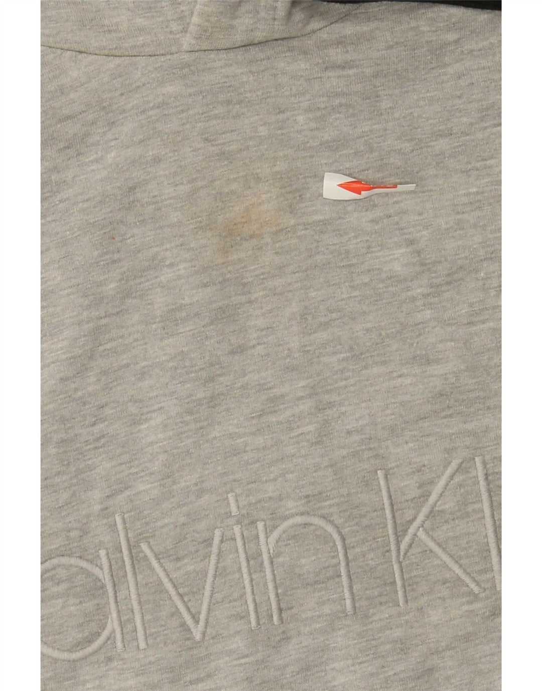 Calvin Klein Herren-Kapuzenpullover mit Grafik, mittelgrau gefleckte Baumwolle