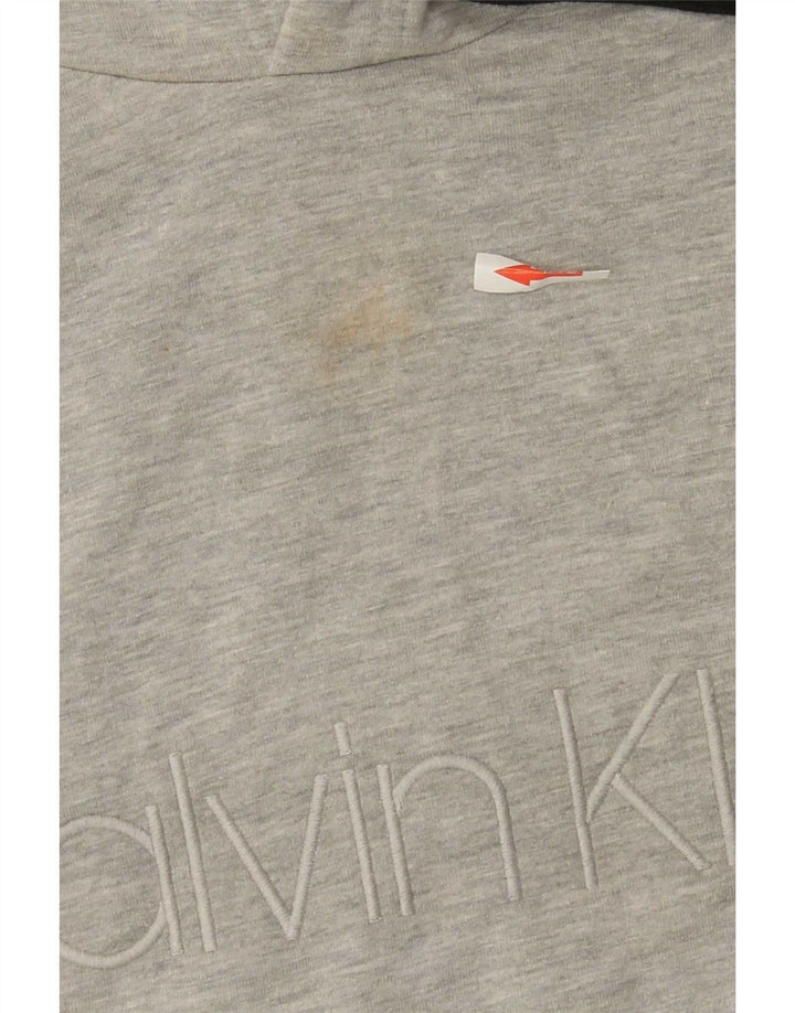 Calvin Klein Herren-Kapuzenpullover mit Grafik, mittelgrau gefleckte Baumwolle
