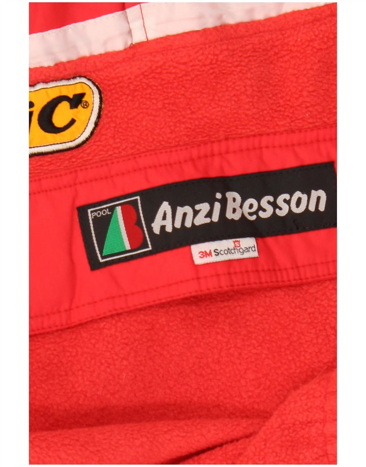 Anzi Besson Herren-Fleecepullover mit lockerer Passform, IT 50, Mittelrot