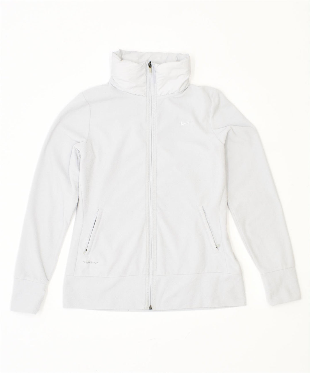 NIKE Damen Therma Fit Fleecejacke UK 14 Large Grau Polyester