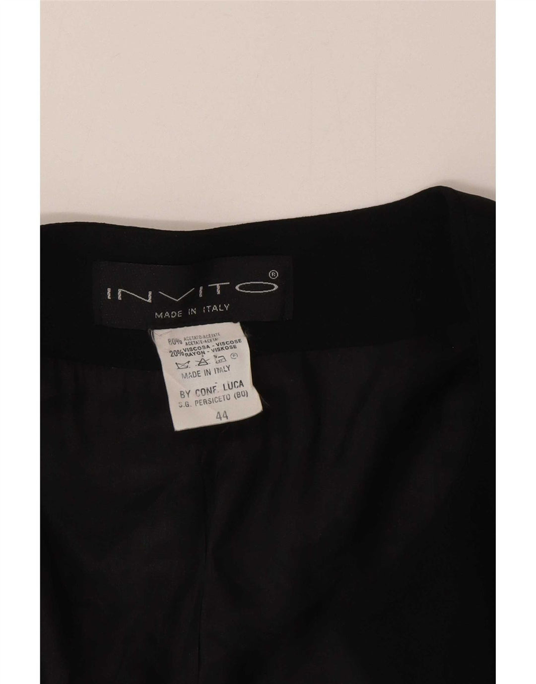 Vintage Damen Bolero Jacke IT 44 Medium Schwarz Acetat