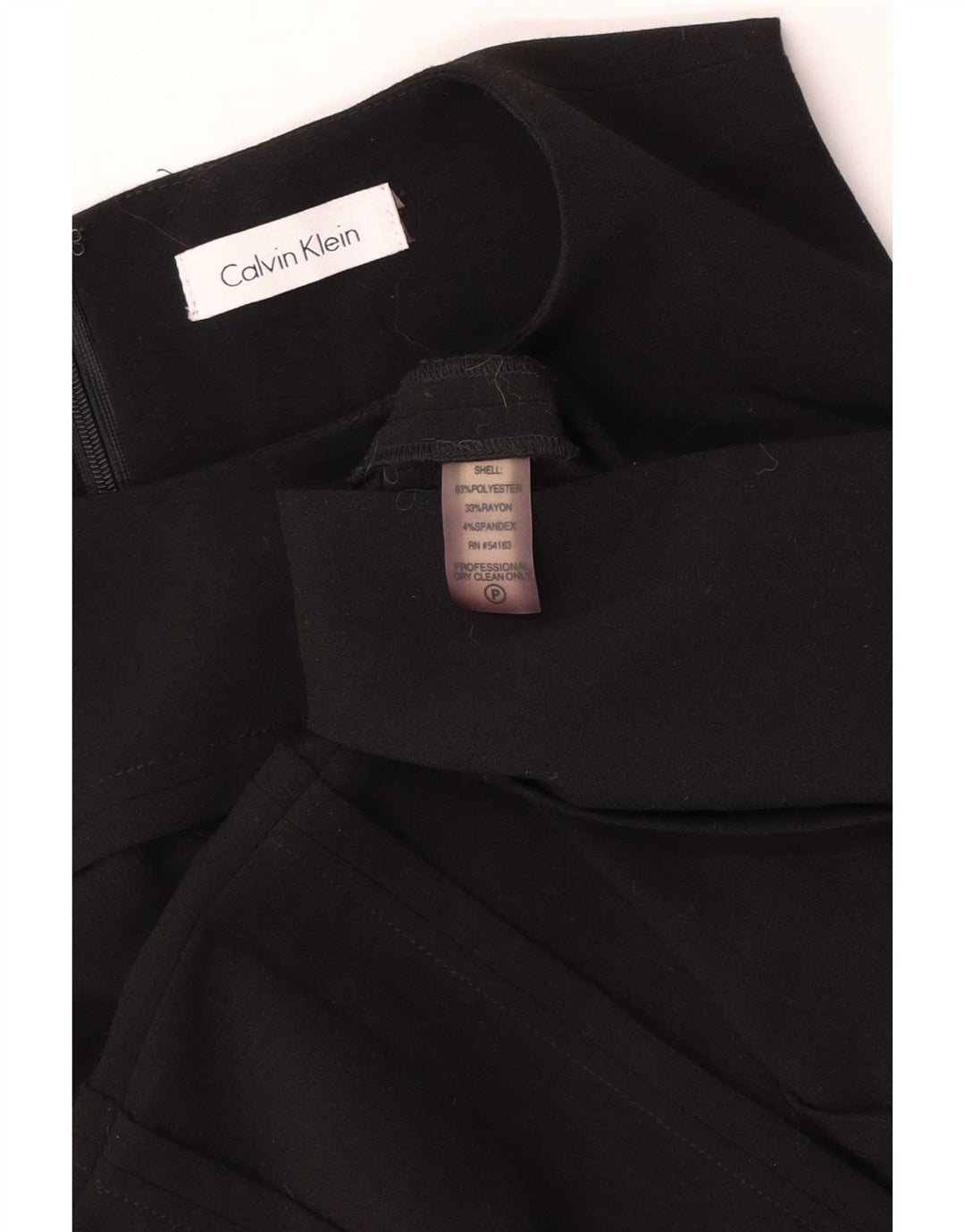 Calvin Klein Damen Ärmelloses Etuikleid UK 8 Small Schwarz Polyester
