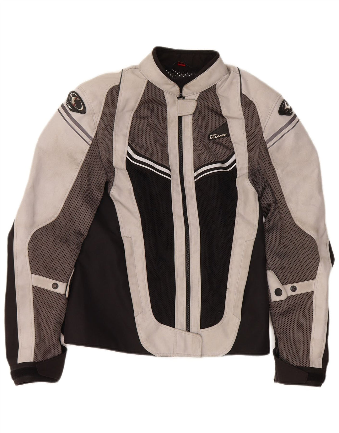 Clover Womens Graphic Racer Jacket UK 6 XS Mehrfarbiger Farbblock