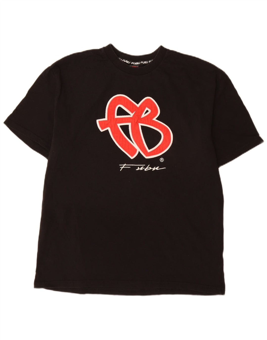 Fubu Herren-T-Shirt mit Grafik, groß, aus schwarzer Baumwolle