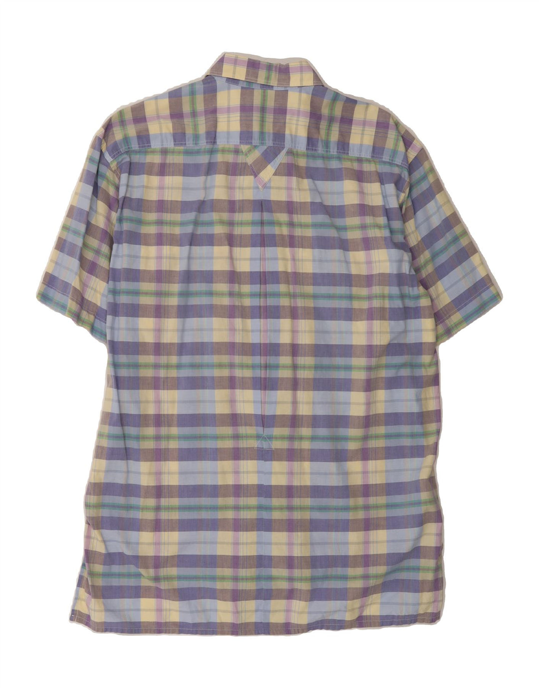 CACHAREL Mens Short Sleeve Shirt Size 15 40 Medium Multicoloured Check Vintage Cacharel and Second-Hand Cacharel from Messina Hembry 