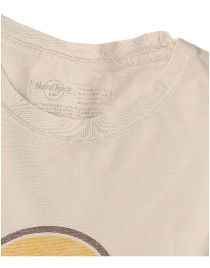 Hard Rock Cafe Herren Munich Graphic T-Shirt Top aus mittelweißer Baumwolle