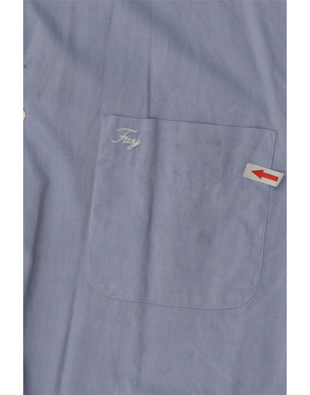 Fay Herrenhemd Größe 44 17 1/2 XL Blaue Baumwolle