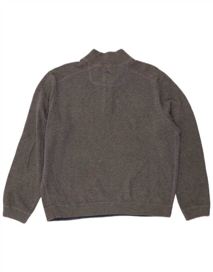 TOMMY BAHAMA Herren-Pullover mit Reißverschluss, XL, Grau