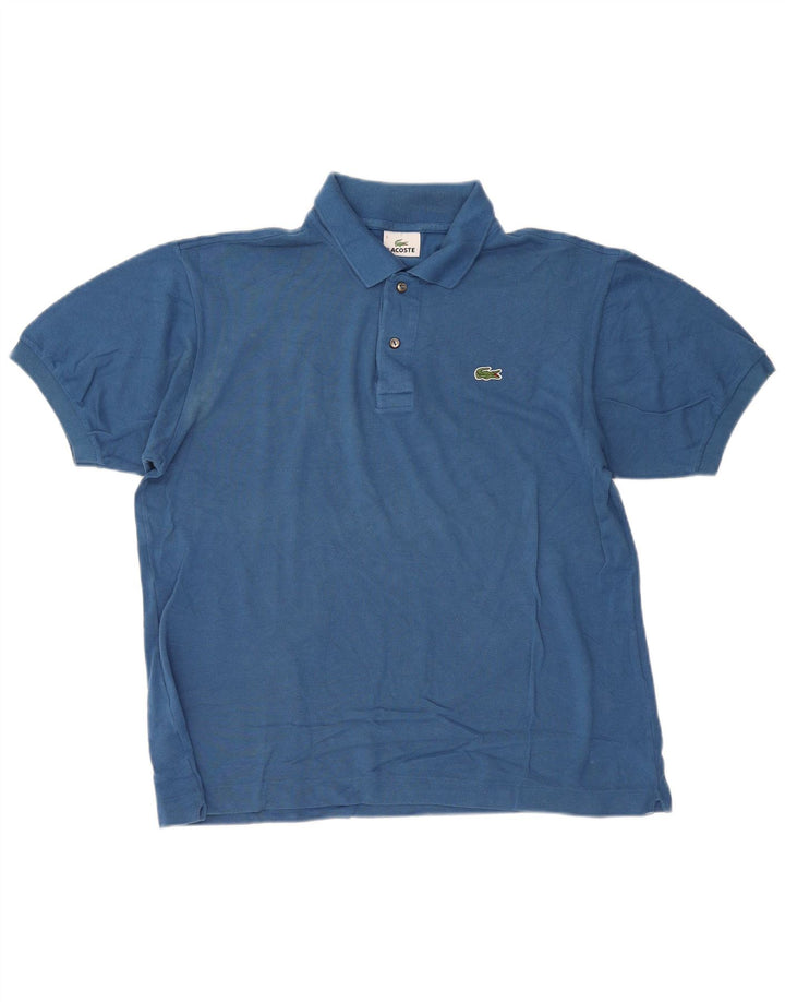 Lacoste Herren-Poloshirt, Größe 5, groß, blaue Baumwolle