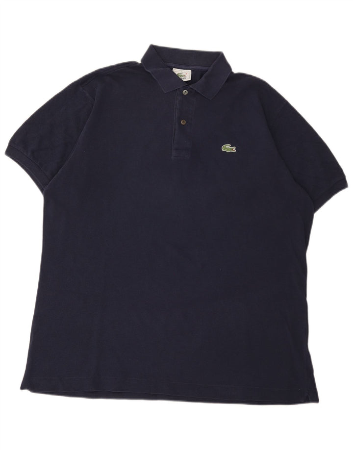 Lacoste Herren-Poloshirt, Größe 5, groß, marineblaue Baumwolle