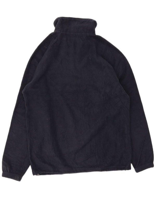 Kappa Herren-Fleecepullover mit Reißverschluss am Hals, mittleres marineblaues Polyester