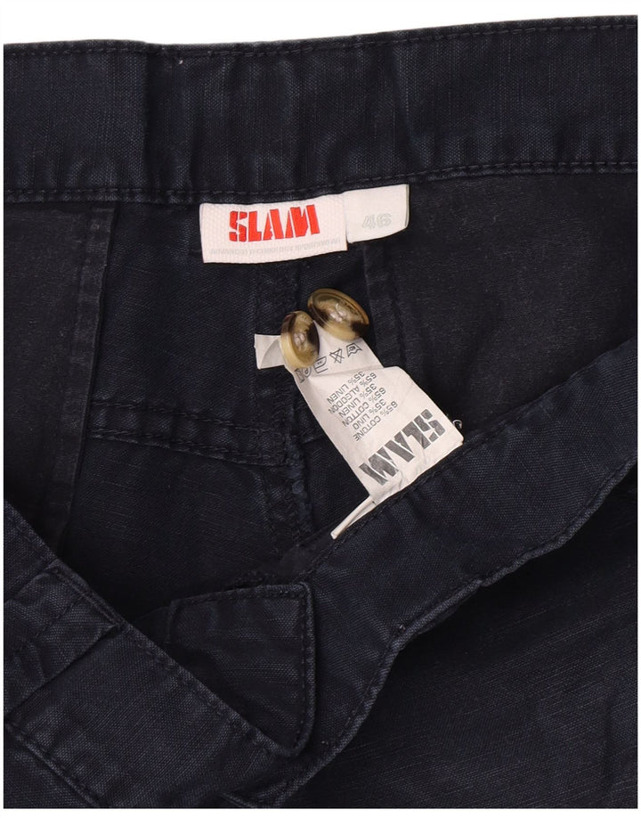 Slam Herren Cargo Shorts IT 46 Small W30 Marineblau Baumwolle