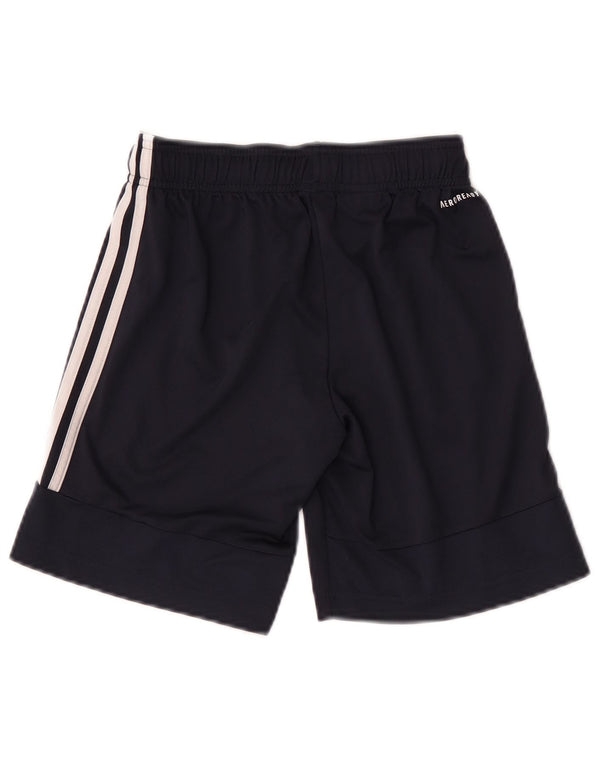 Adidas Boys Aeroready Sport Shorts 9-10 Years Navy Blue Polyester