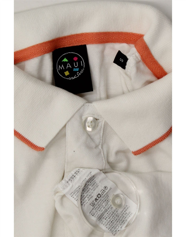 Maui and Sons Herren-Poloshirt, Größe S, weiße Baumwolle