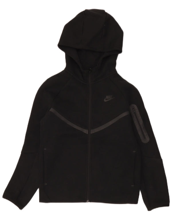 Nike Jungen-Kapuzenpullover mit Reißverschluss, 12–13 Jahre, groß, schwarze Baumwolle