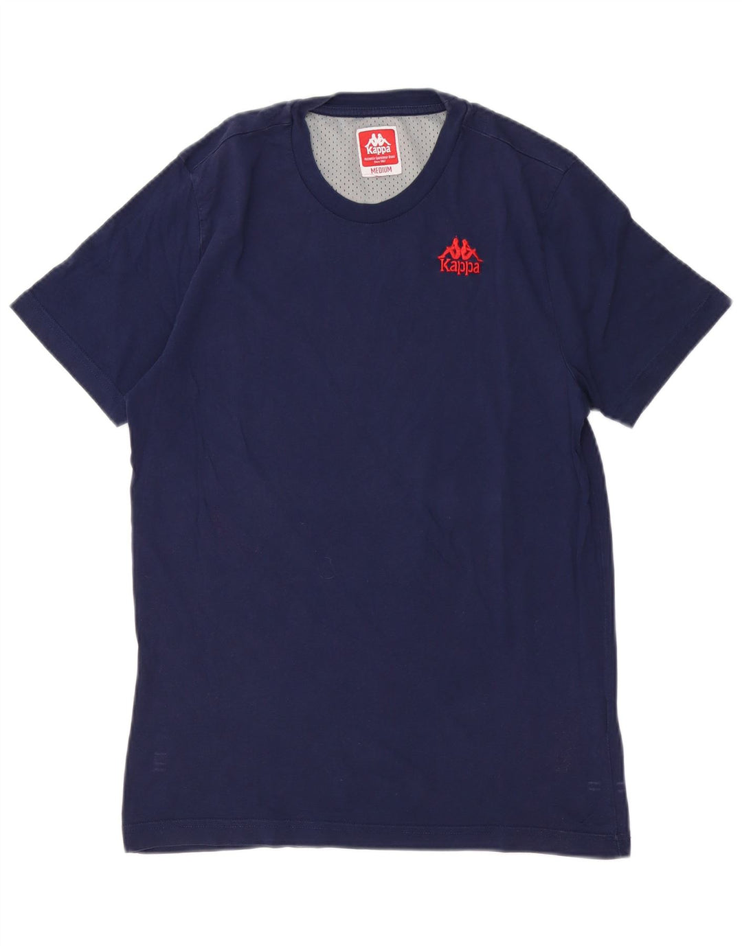 Kappa Herren-T-Shirt mit Grafik, mittleres Marineblau, Colourblock-Baumwolle