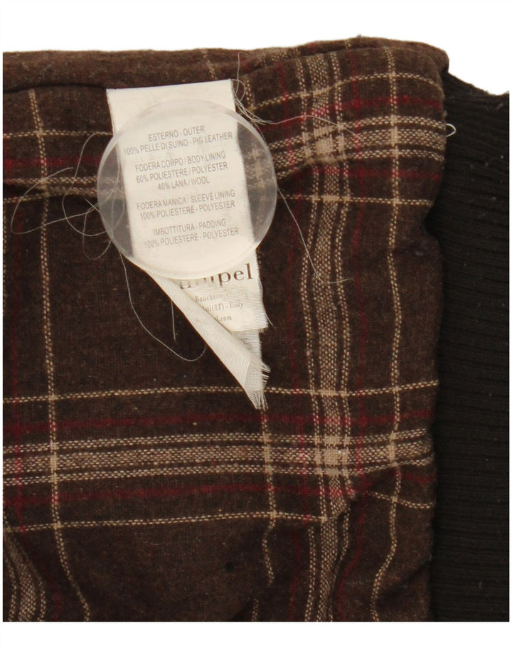 Conbipel Herren-Lederjacke mit Kapuze IT 50 Mittelbraunes Leder