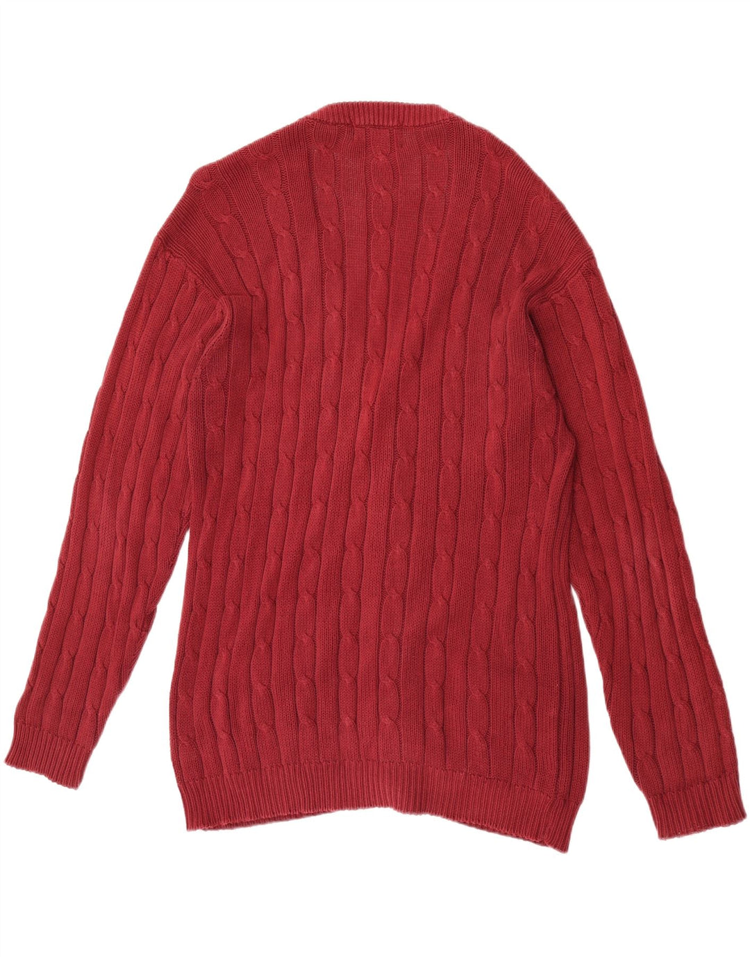 VINTAGE Herren-Cardigan-Pullover, groß, Burgunderrot
