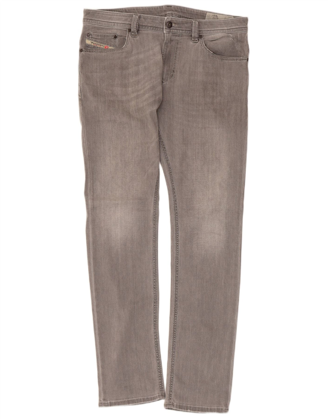 Diesel Damen Thavar Slim Skinny Jeans W34 L32 Graue Baumwolle