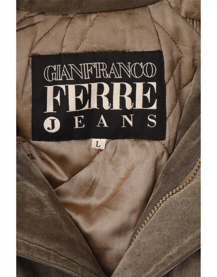 Gianfranco Ferre Herren Kapuzenparkajacke UK 40 Large Grau