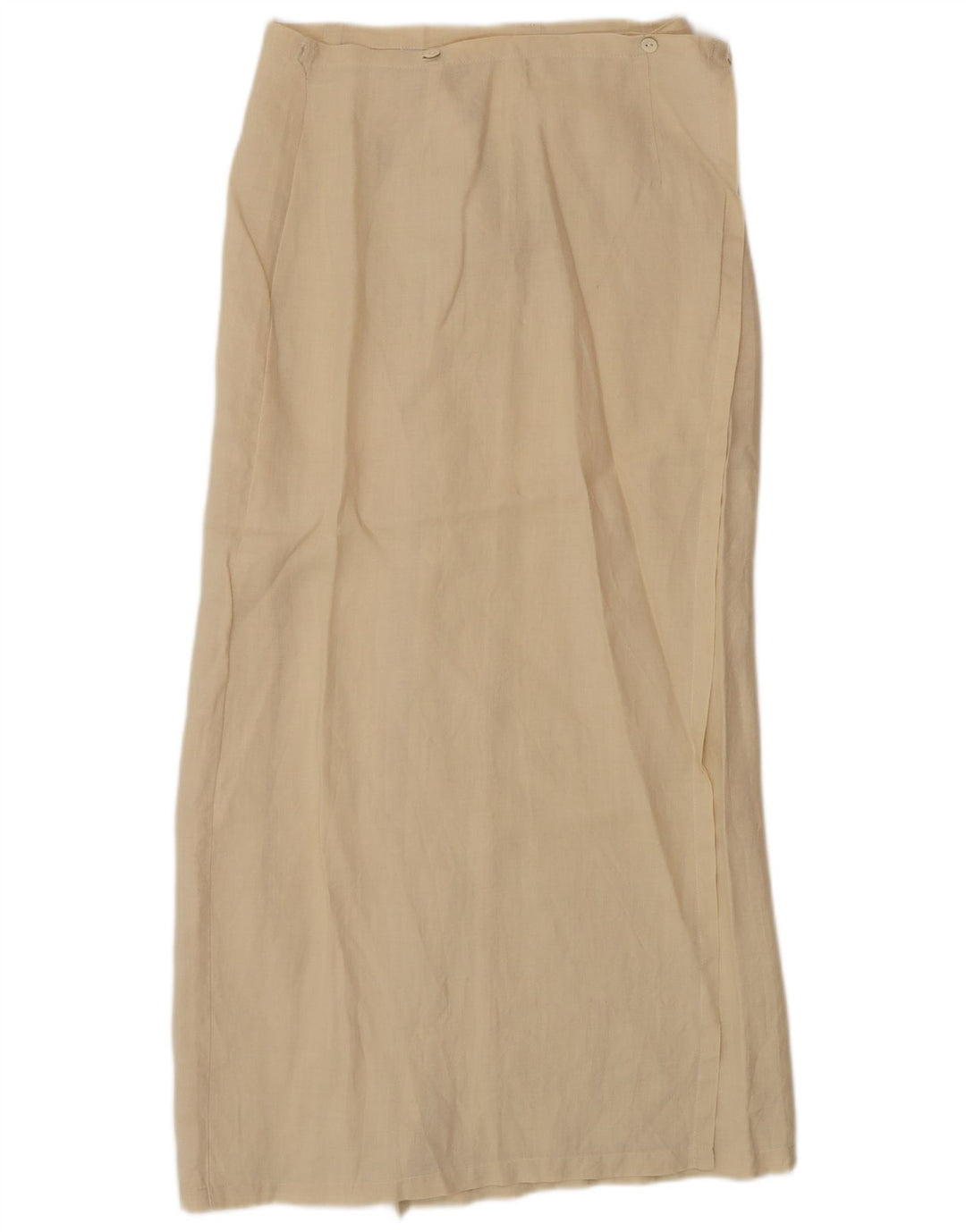 Chicca Testi Damen Maxi-Wickelrock, Größe S, W26, Beige, Leinen
