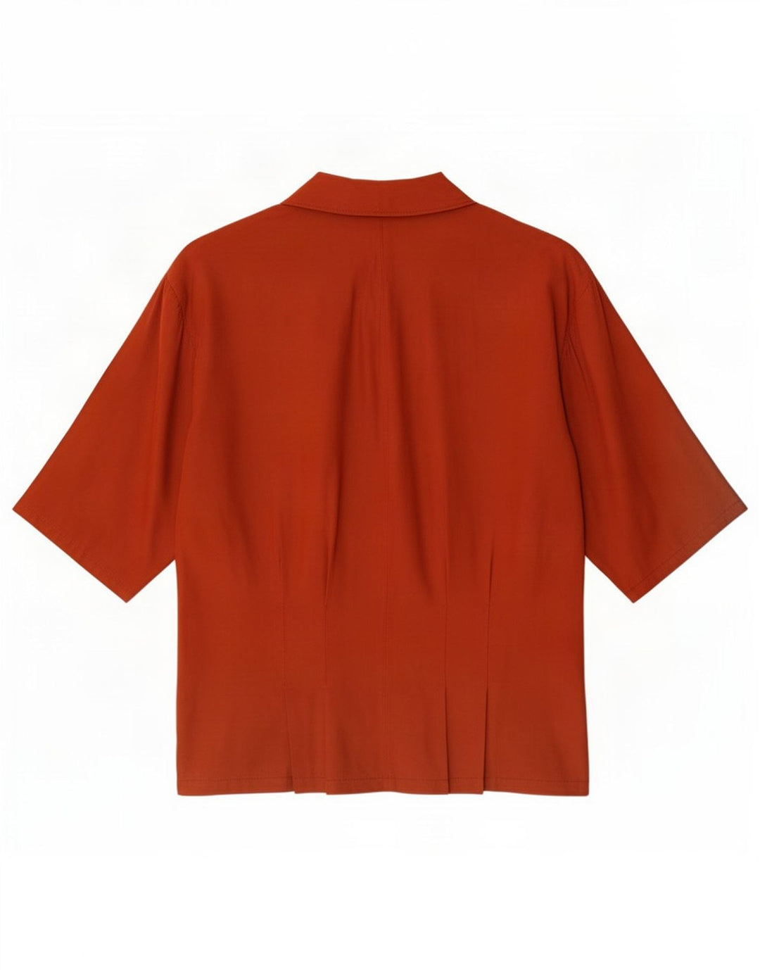 Vintage Damen Bluse Top UK 14 Mittelrot