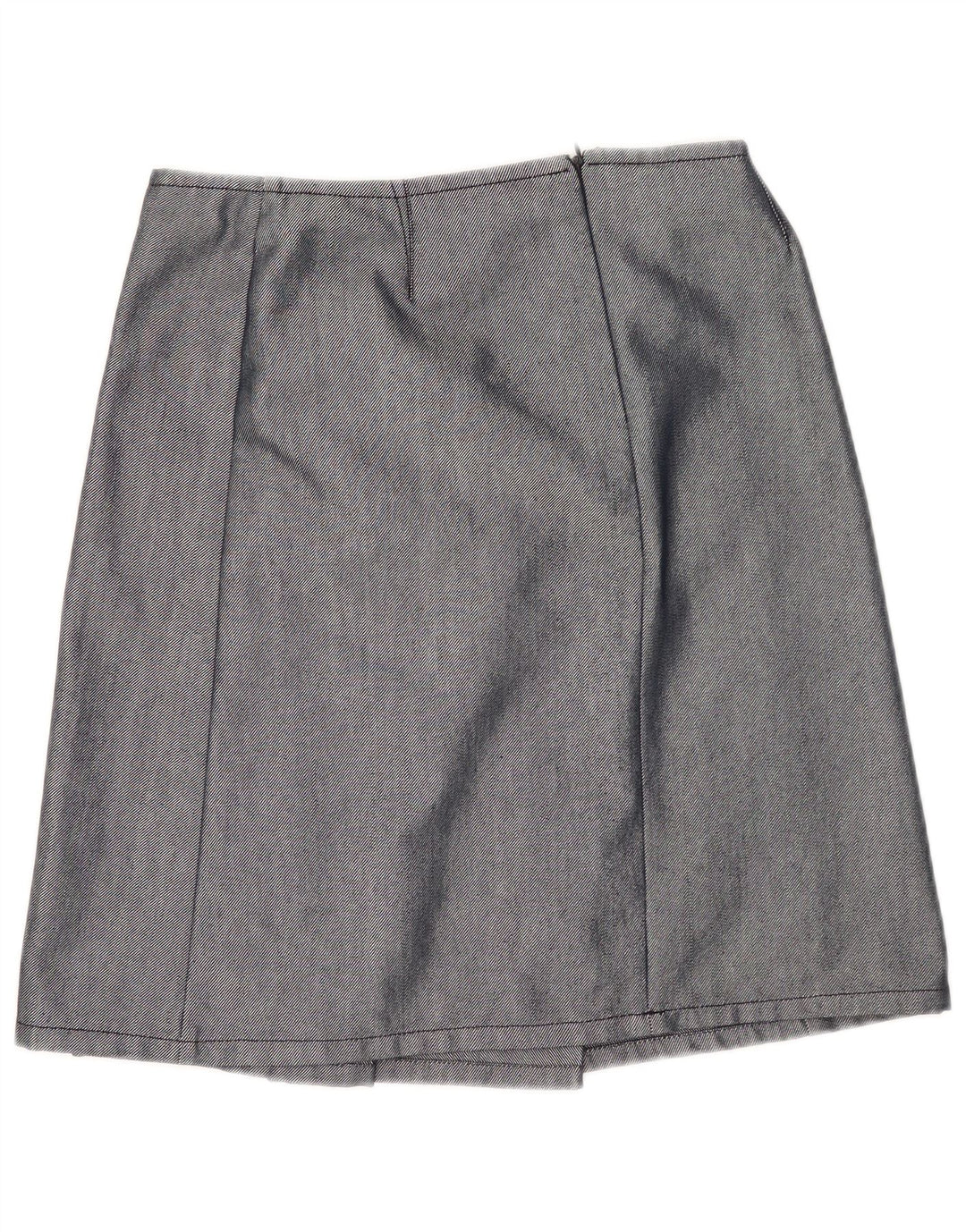 Max & Co. Damen Faltenrock UK 12 Medium W30 Marineblaue Baumwolle