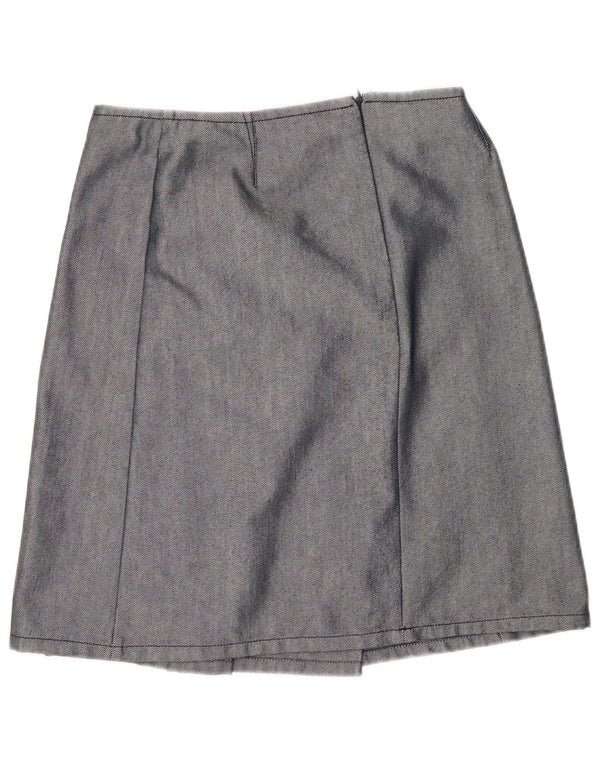 Max & Co. Damen Faltenrock UK 12 Medium W30 Marineblaue Baumwolle