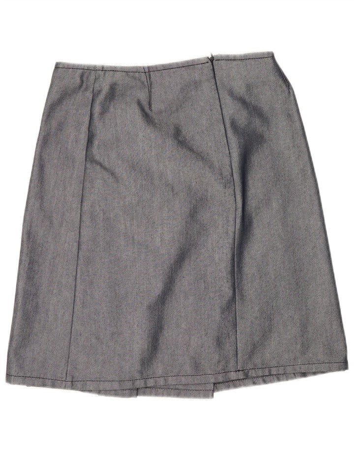 Max & Co. Damen Faltenrock UK 12 Medium W30 Marineblaue Baumwolle