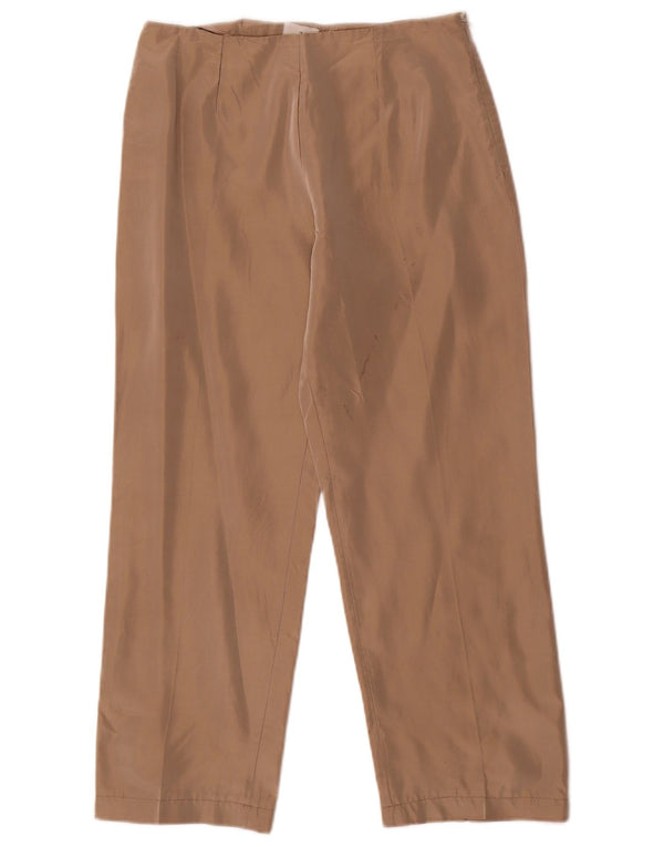 Trussardi Damen gerade geschnittene Hose IT 42 Medium W26 L24 Beige