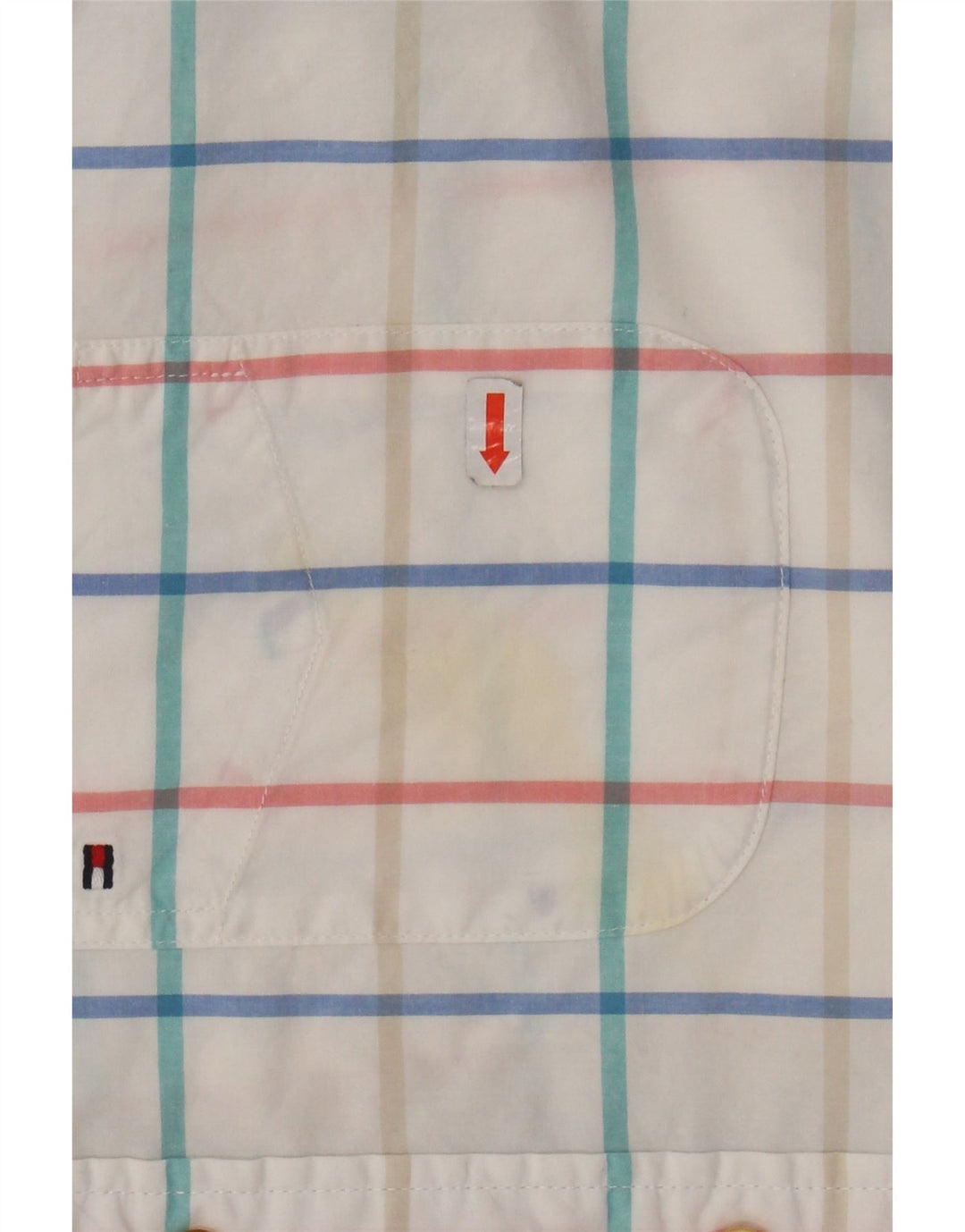 TOMMY HILFIGER Herren-Hemd mit klassischer Passform, mittelweiß, kariert, Baumwolle