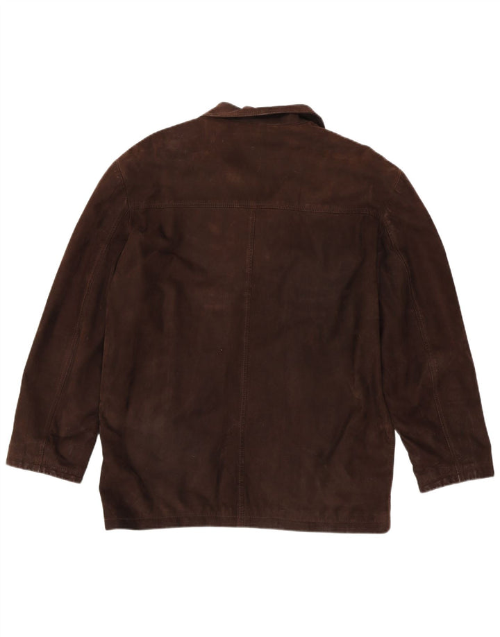 Lavorazione Artigianale Herren Lederjacke IT 48 Mittelbraun