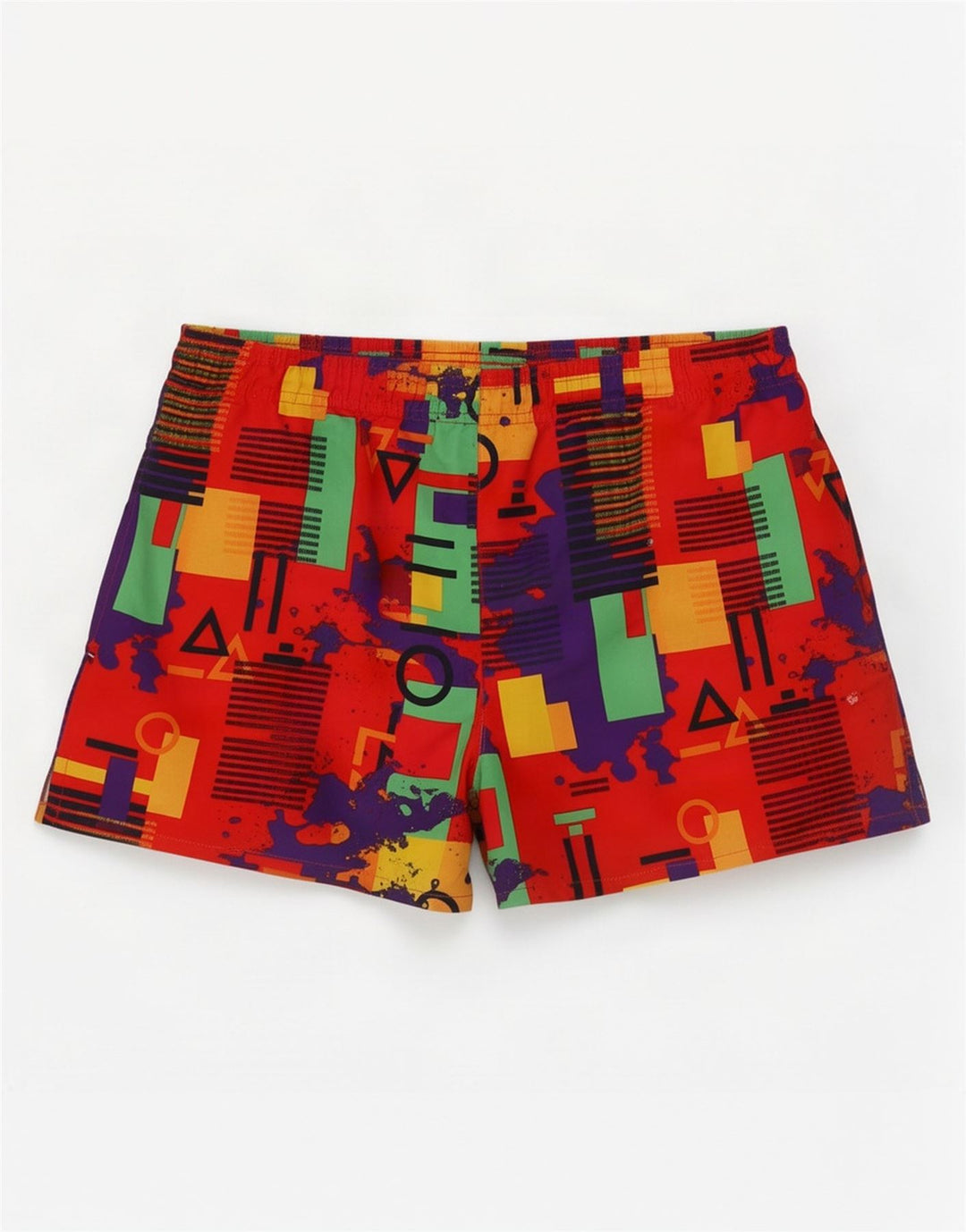 Umbro Herren-Badeshorts, mittelgroß, mehrfarbig, geometrisch, Polyester
