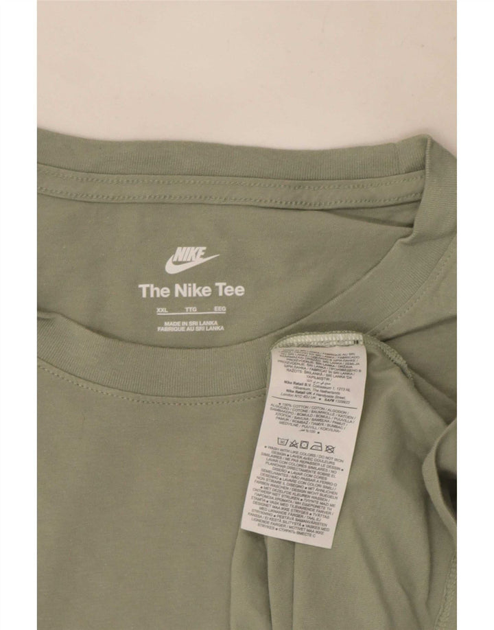 Nike Herren T-Shirt Top 2XL Grüne Baumwolle