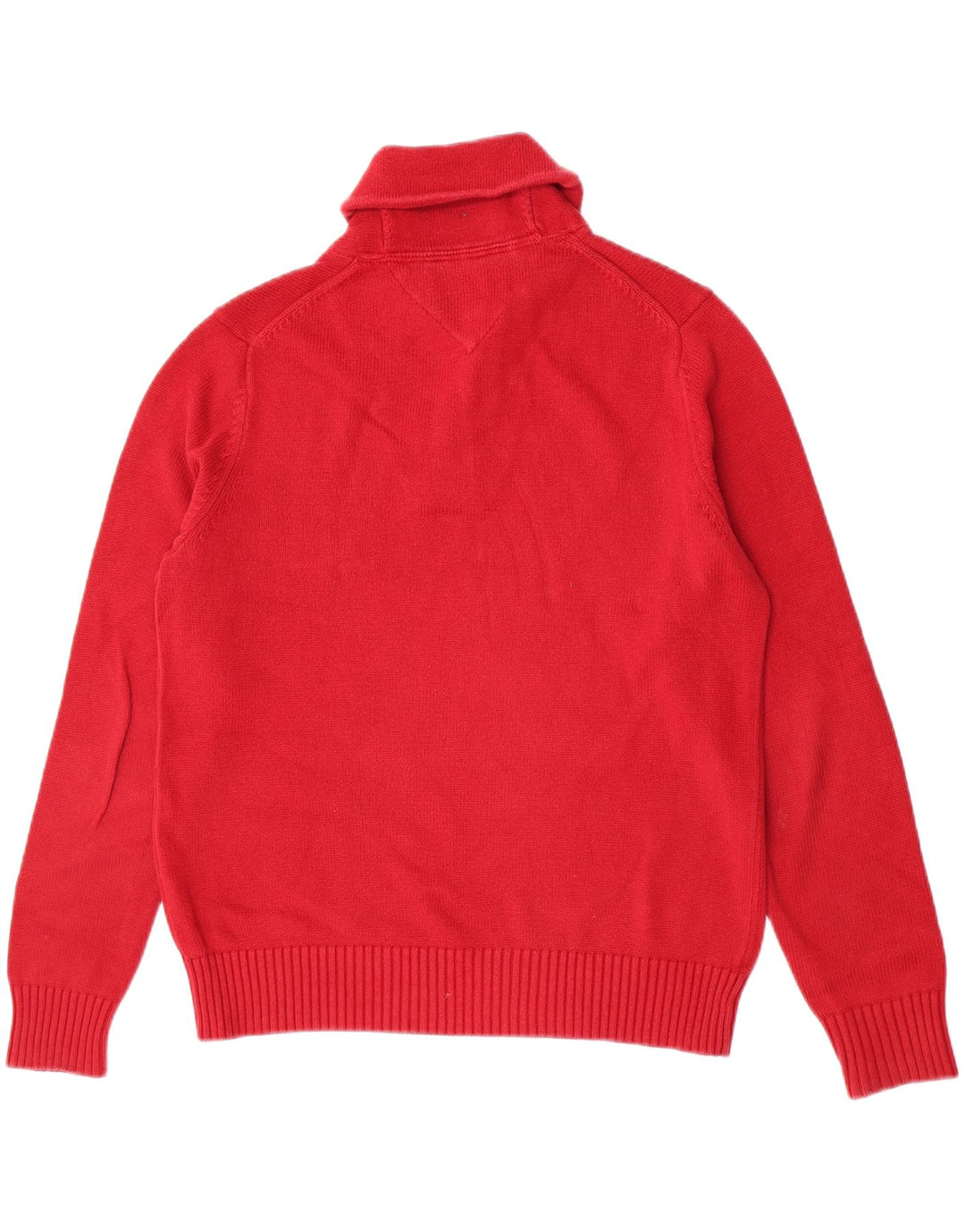 Tommy Hilfiger Herren-Pullover mit Schalkragen, Größe S, rot, Baumwolle