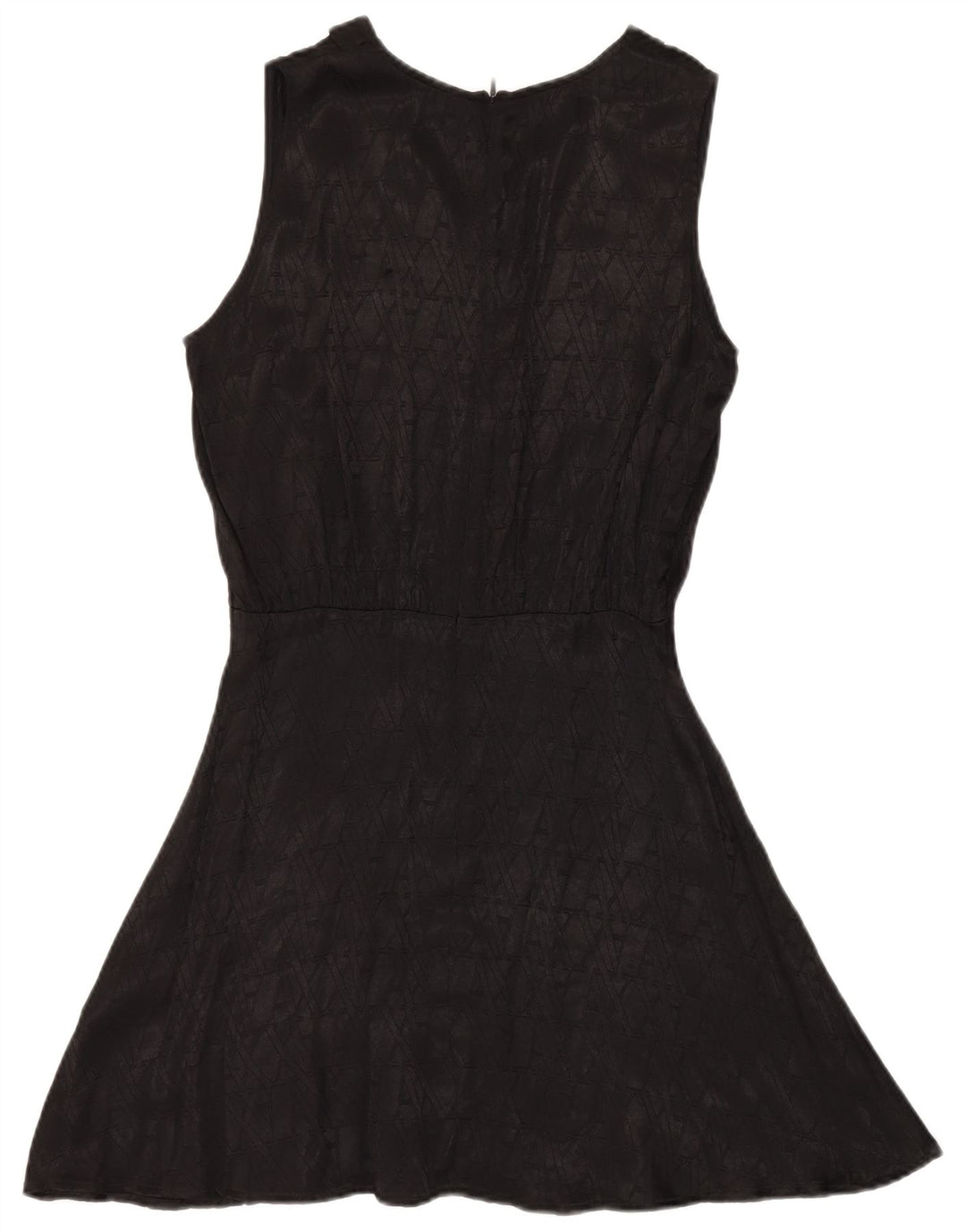 ARMANI EXCHANGE Damen Grafisches ärmelloses A-Linien-Kleid US 6 Medium Schwarz