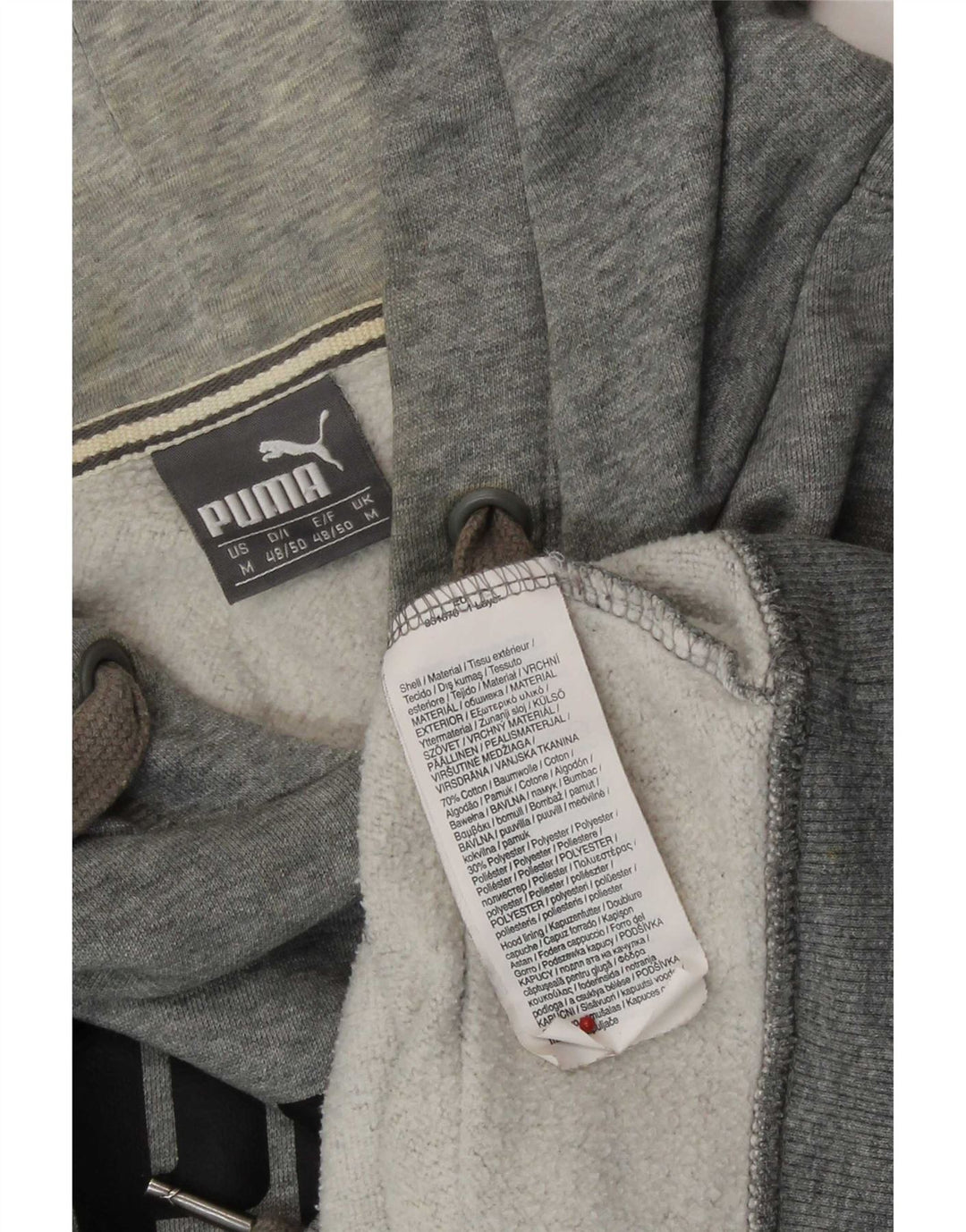 Puma Herren Graphic Hoodie Pullover mittelgraue Baumwolle