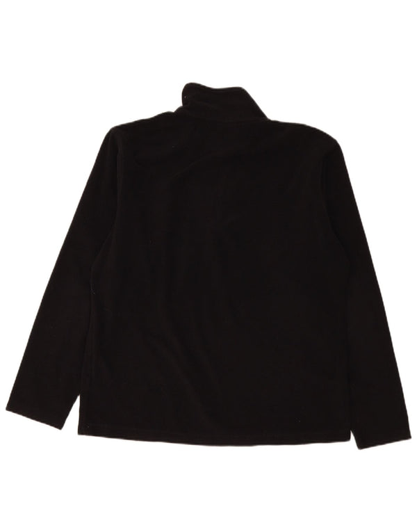 Diadora Damen-Fleecepullover mit Reißverschluss am Hals, UK 18, XL, Schwarz, Polyester