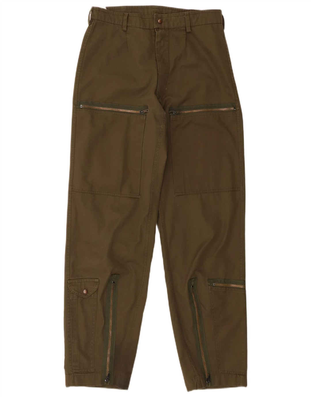 Vintage Herren Tapered Cargohose W30 L30 Grün