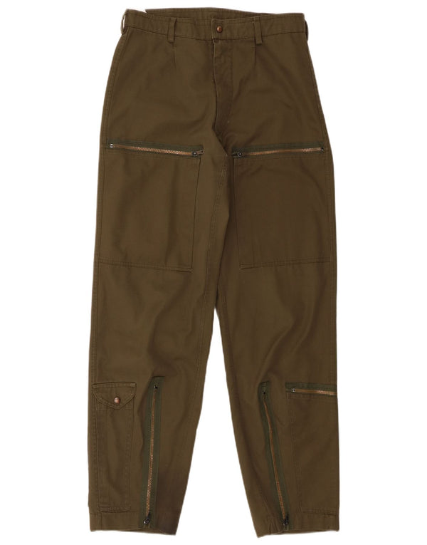 Vintage Herren Tapered Cargohose W30 L30 Grün