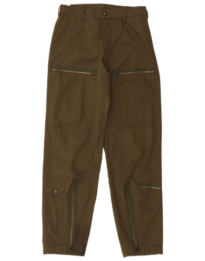 Vintage Herren Tapered Cargohose W30 L30 Grün