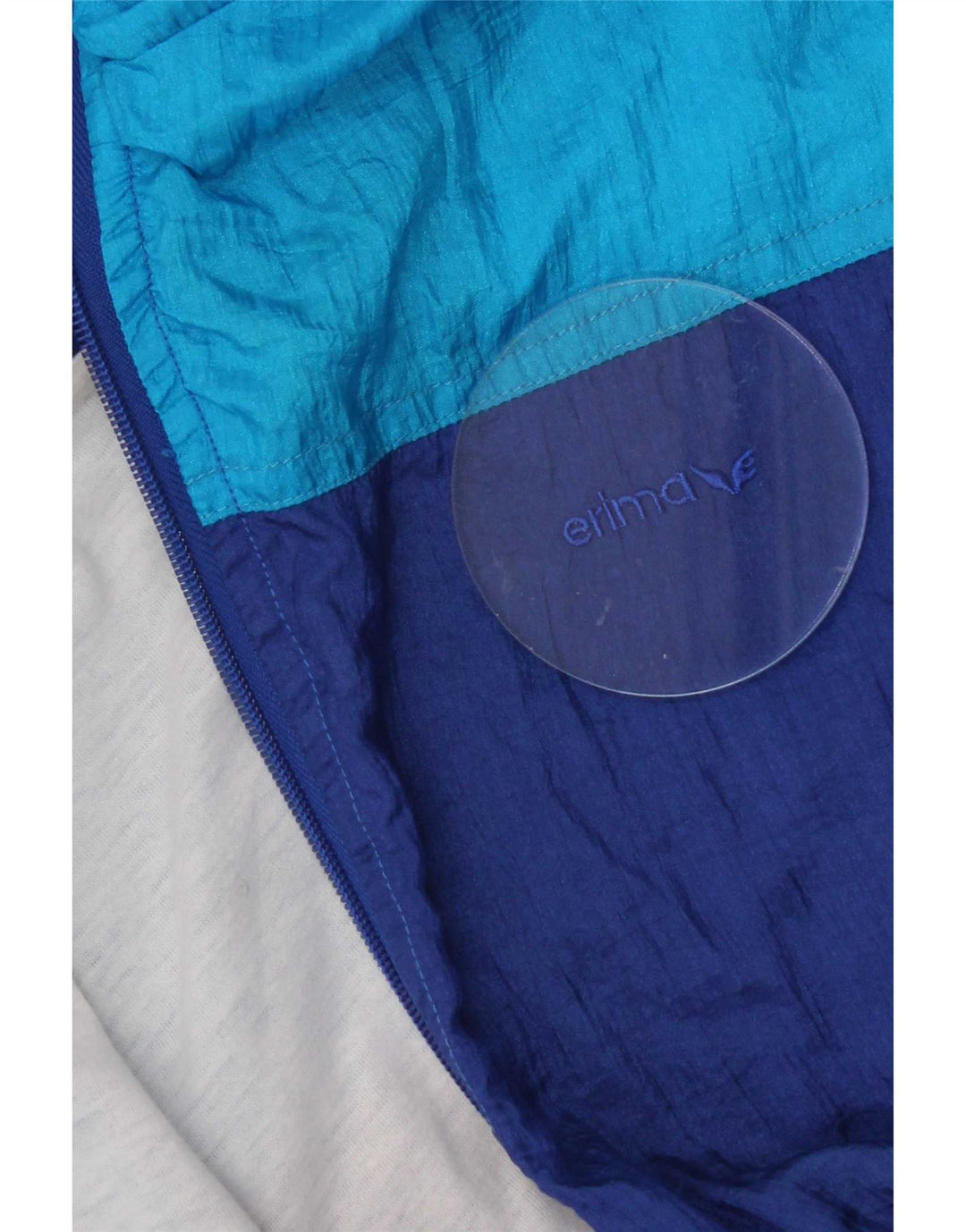 Erima Herren-Trainingsanzug-Oberjacke, Mittelblau, Farbblock