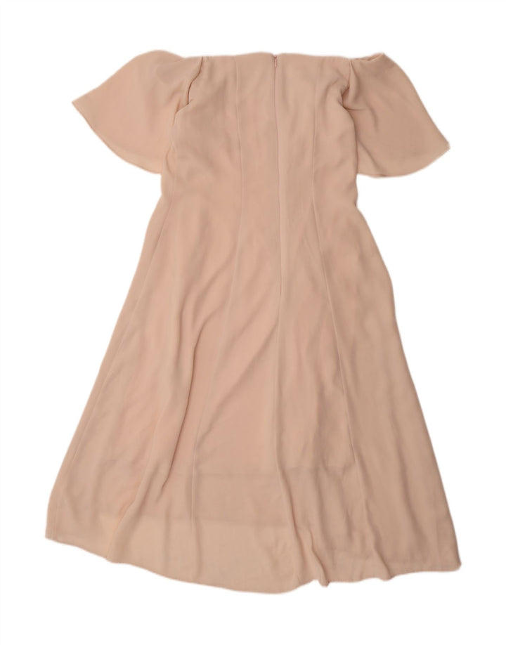 COAST Womens Off Shoulder Dress UK 12 Medium  Pink Polyester Vintage Coast and Second-Hand Coast from Messina Hembry 